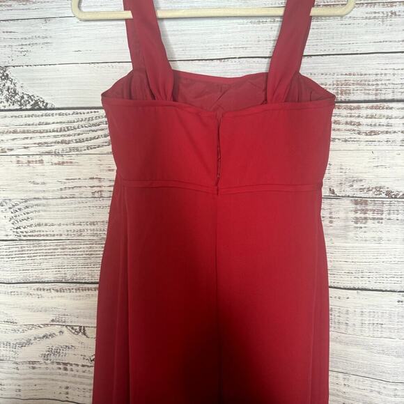 David' Bridal Red A-line Bridesmaid Dress 6 - Picture 4 of 4
